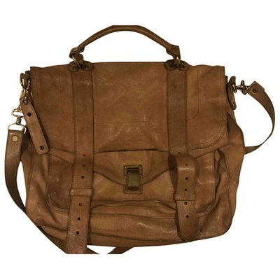 Pre-owned Proenza Schouler Ps1 Large Leather Crossbody Bag In Camel