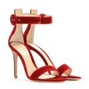 Gianvito Rossi Portofino 100 Suede Sandals In Red