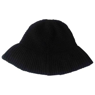 Pre-owned Dkny Wool Hat In Black