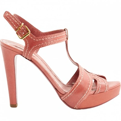 Pre-owned Miu Miu Leather Heels In Pink