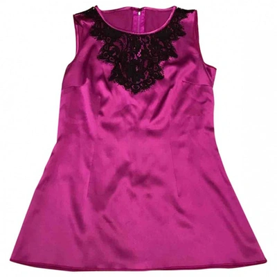 Pre-owned Dolce & Gabbana Silk Camisole In Purple
