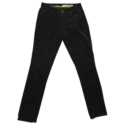 Pre-owned Dkny Slim Pants In Black