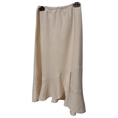 Pre-owned Gerard Darel Linen Skirt In Beige