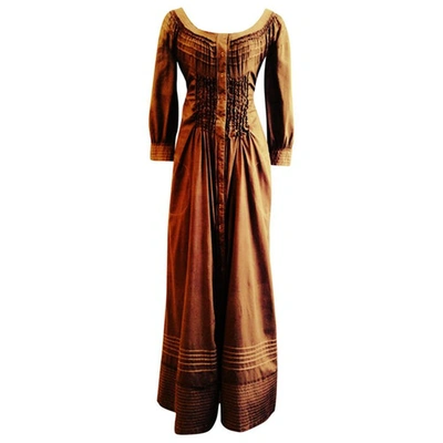 Pre-owned Philosophy Di Alberta Ferretti Maxi Dress In Brown