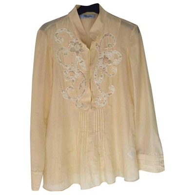 Pre-owned Blumarine Yellow Cotton Top