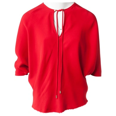 Pre-owned Lanvin Red Viscose Top