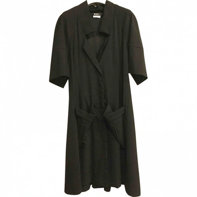 Pre-owned Karl Lagerfeld Wool Coat In Black