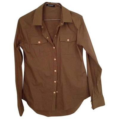 Pre-owned Balmain Shirt In Brown