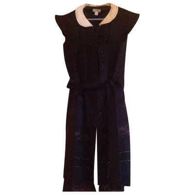Pre-owned Philosophy Di Alberta Ferretti Wool Mid-length Dress In Black