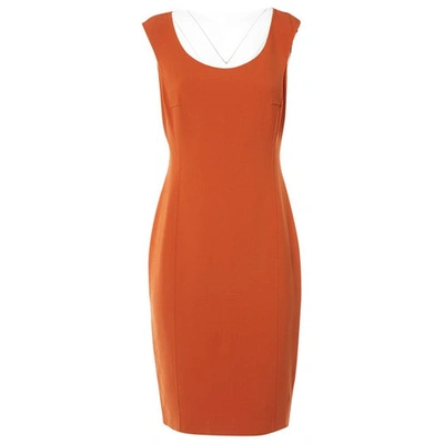 Pre-owned Michael Kors Wool Mini Dress In Orange