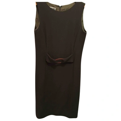 Pre-owned Moschino Wool Dress In Green