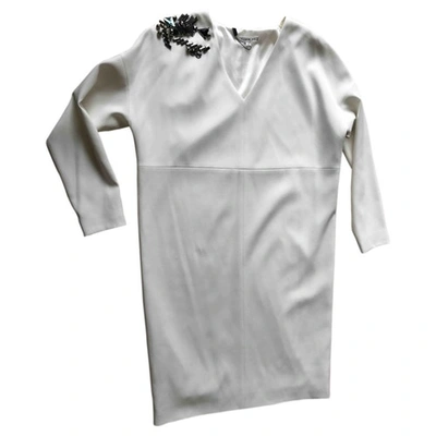 Pre-owned Paule Ka Mid-length Dress In White