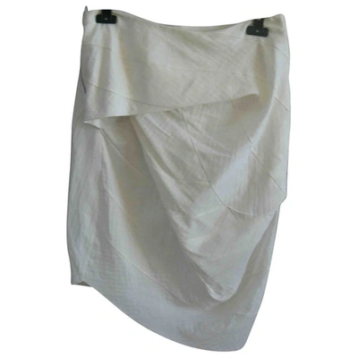 Pre-owned Alessandra Marchi White Cotton Skirt