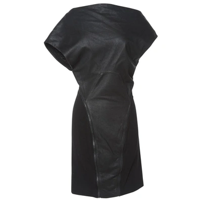 Pre-owned Helmut Lang Leather Mini Dress In Black