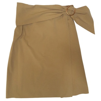 Pre-owned Prada Mid-length Skirt In Camel