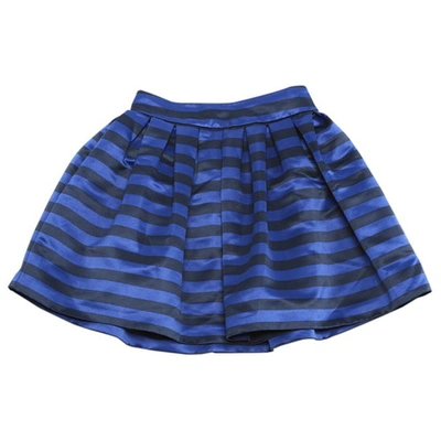 Pre-owned Alice And Olivia Mini Skirt In Blue