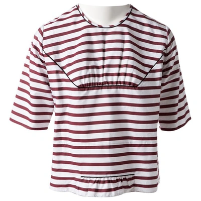 Pre-owned Marni Burgundy Cotton Top
