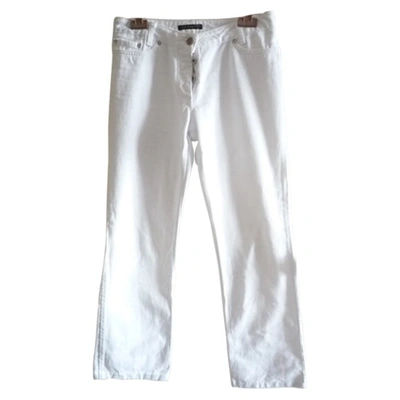 Pre-owned Alexander Mcqueen White Cotton Trousers