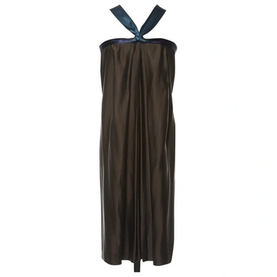 Pre-owned Lanvin Mid-length Dress In Brown