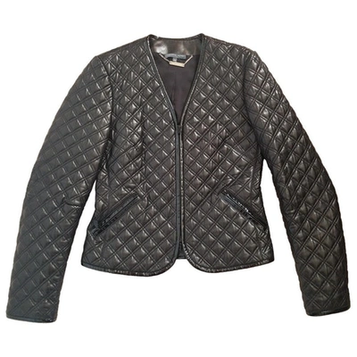 Pre-owned Alexander Mcqueen Leather Jacket In Black