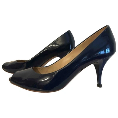 Pre-owned Giuseppe Zanotti Patent Leather Heels In Blue