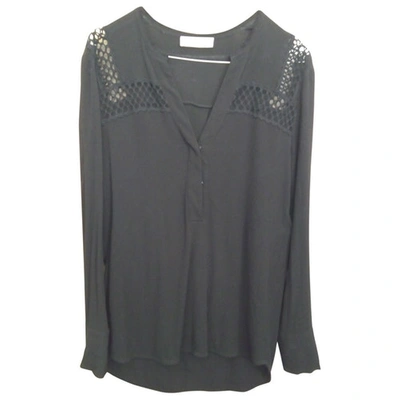 Pre-owned Sandro Black Viscose Top