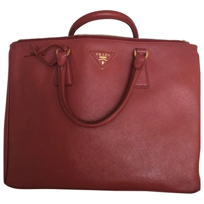 Pre-owned Prada Leather Handbag In Red