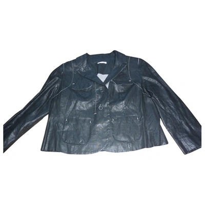 Pre-owned Paule Ka Linen Short Vest In Black