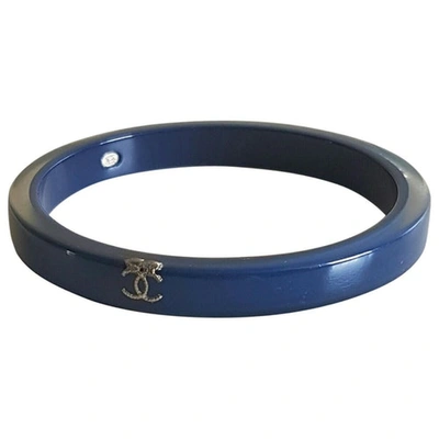 Pre-owned Chanel Blue Plastic Bracelet