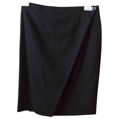 Pre-owned Kenzo Wool Skirt In Black
