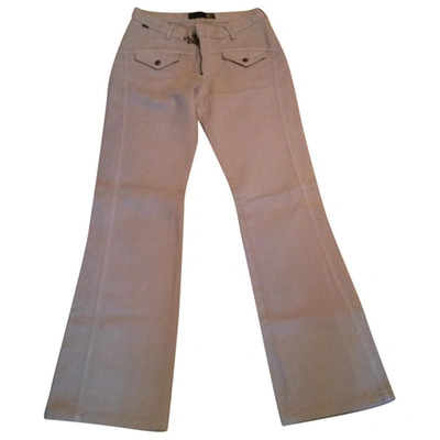 Pre-owned Just Cavalli Camel Cotton - Elasthane Jeans
