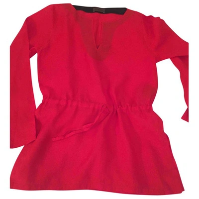 Pre-owned Loewe Linen Jumpsuit In Red