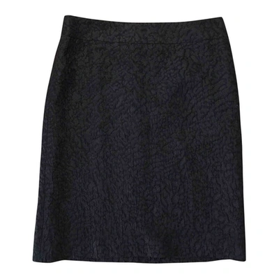 Pre-owned Dries Van Noten Silk Skirt In Black
