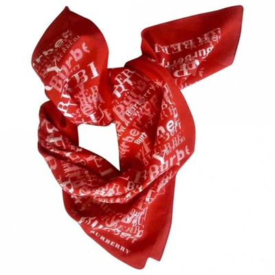 Pre-owned Burberry Neckerchief In Red