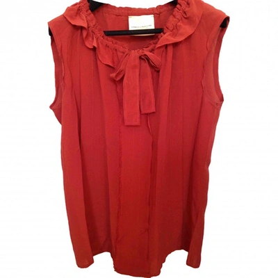 Pre-owned Erika Cavallini Silk Blouse In Red