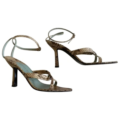 Pre-owned Sigerson Morrison Leather Sandal In Camel