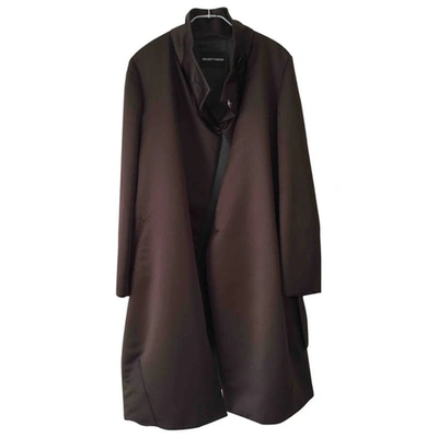 Pre-owned Emporio Armani Coat In Brown