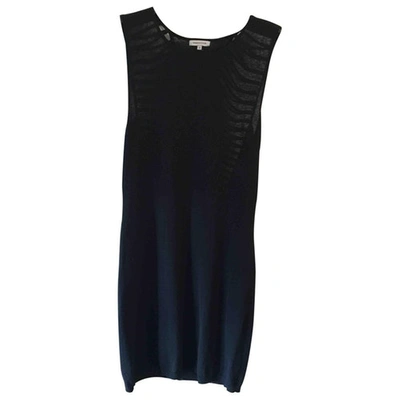 Pre-owned Surface To Air Linen Mid-length Dress In Black