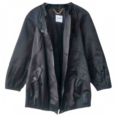 Pre-owned Moschino Coat In Black