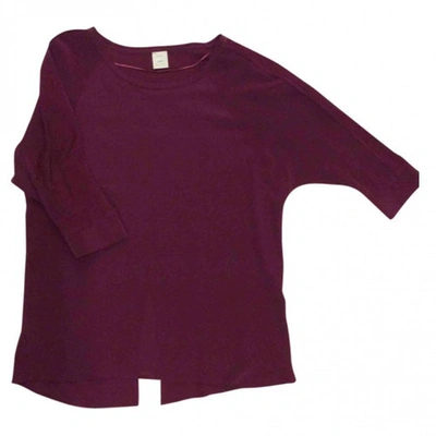 Pre-owned Pinko Silk Blouse In Burgundy