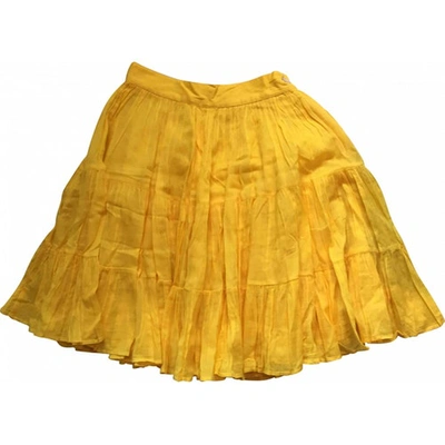 Pre-owned Kenzo Mini Skirt In Yellow