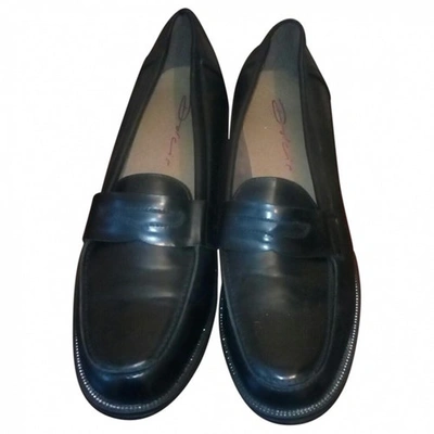 Pre-owned Diego Dolcini Leather Flats In Black