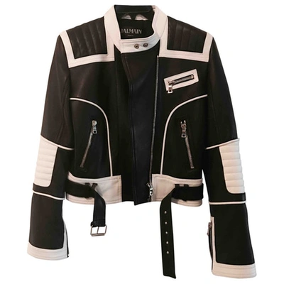 Pre-owned Balmain Multicolour Leather Leather Jackets