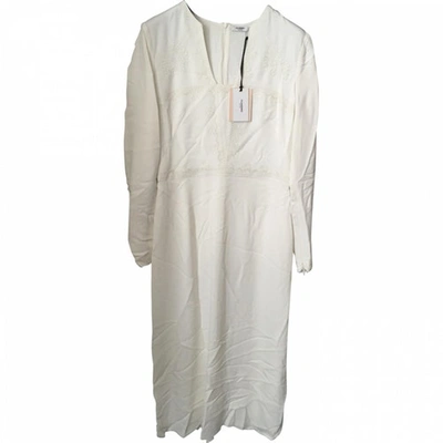 Pre-owned Vilshenko Silk Mid-length Dress In White