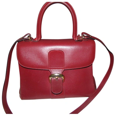 Pre-owned Delvaux Le Brillant Burgundy Leather Handbag