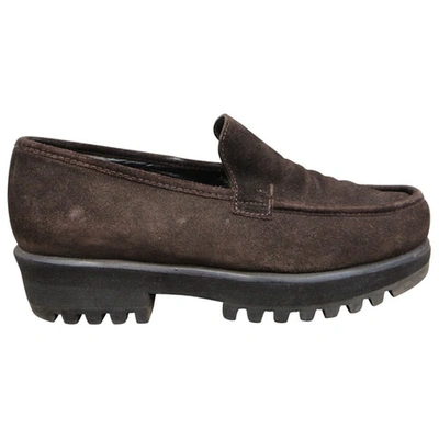 Pre-owned Robert Clergerie Flats In Brown