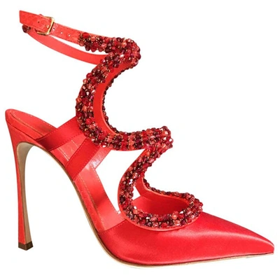 Pre-owned Sergio Rossi Leather Sandals In Red