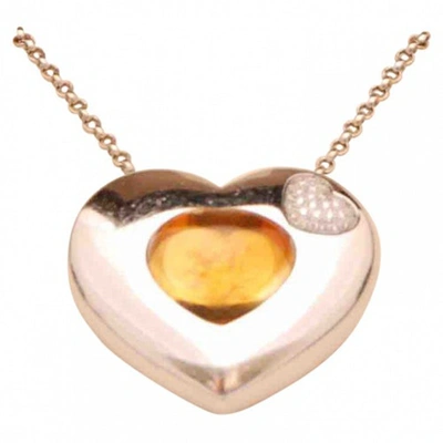 Pre-owned Chopard White Gold Pendant In Yellow