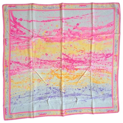 Pre-owned Leonard Silk Handkerchief In Pink