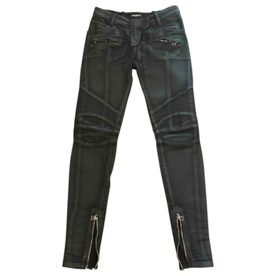 Pre-owned Balmain Straight Pants In Black